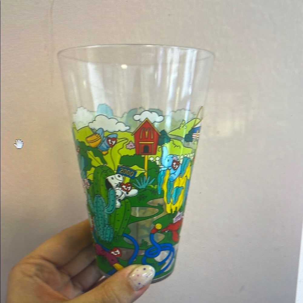 Colorful Illustrated Drinking Glass